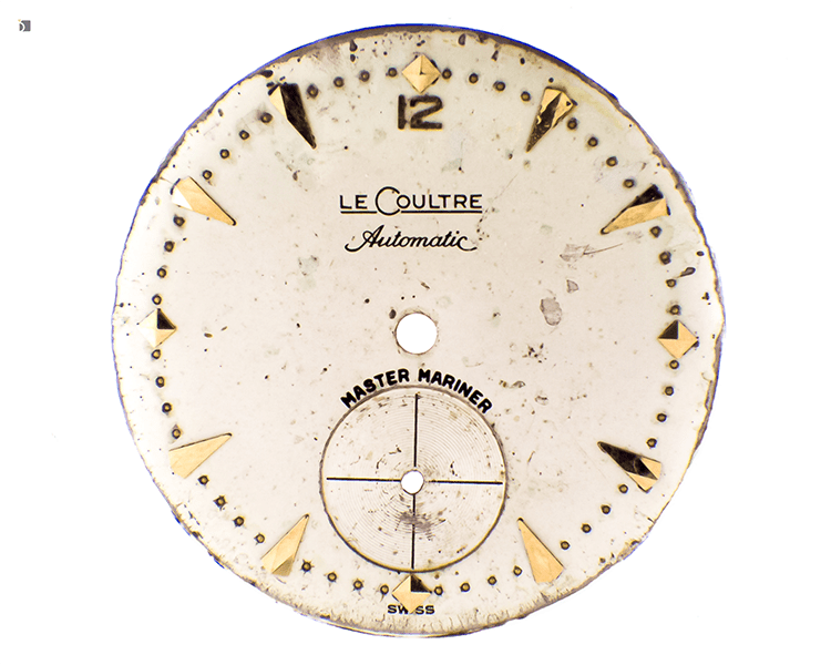 Before #160 Vintage LeCoultre Automatic Watch Dial Prior to Premier Dial Refinishing Services by Kirk Rich Dial