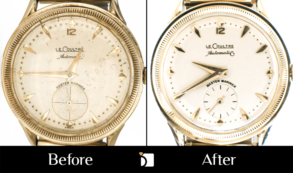 Before & After #160 Vintage Le Coultre Timepiece Restoration by Certified Watchmakers