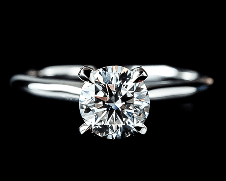 Classic 4-Prong Diamond Gemstone Ring Setting Design Feature