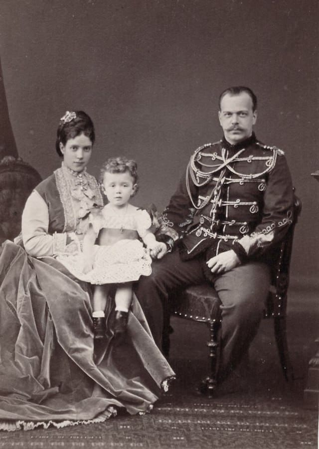 Photo of Tsar Alexander III with his family circa 1885