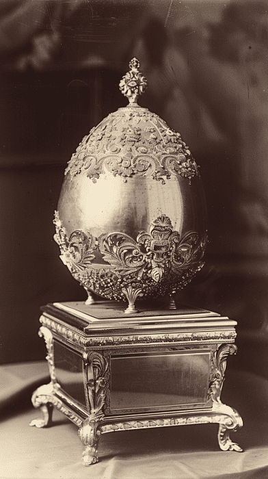 Vintage photo of Fabergé egg from the 1800s