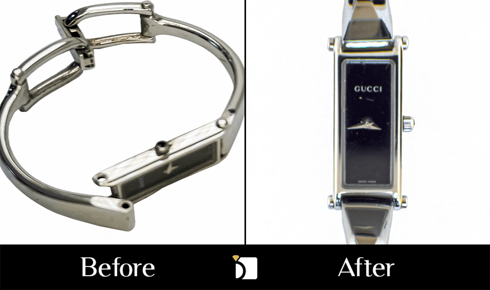 Before & After #164 Restoration of a Gucci Bracelet Watch Model No. 1500L