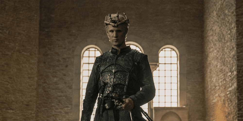 Daemon Targaryen Wearing Self Made Bone Crown