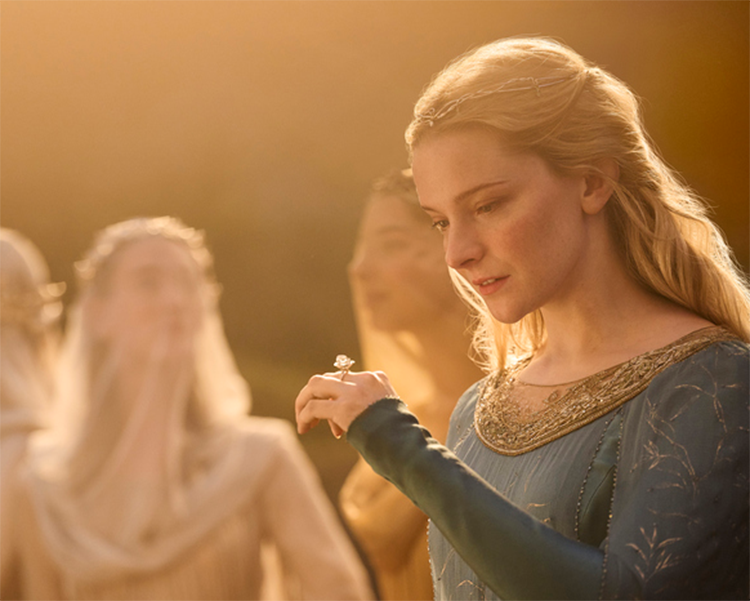 Galadriel Wearing Nenya Elven Ring of Power (via Amazon Studios)