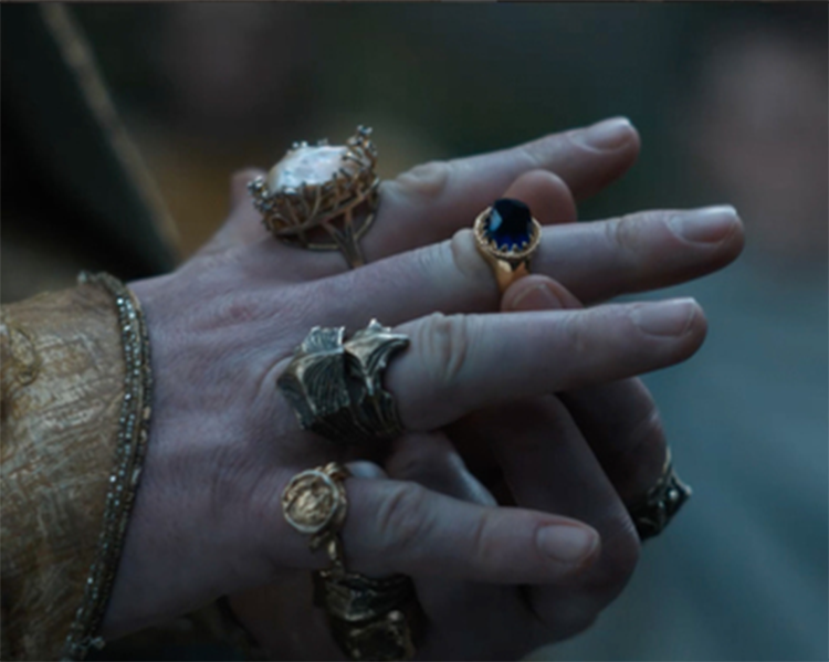 High Kind Gil-Galed Putting on Elven Ring of Power (via Amazon Studios)