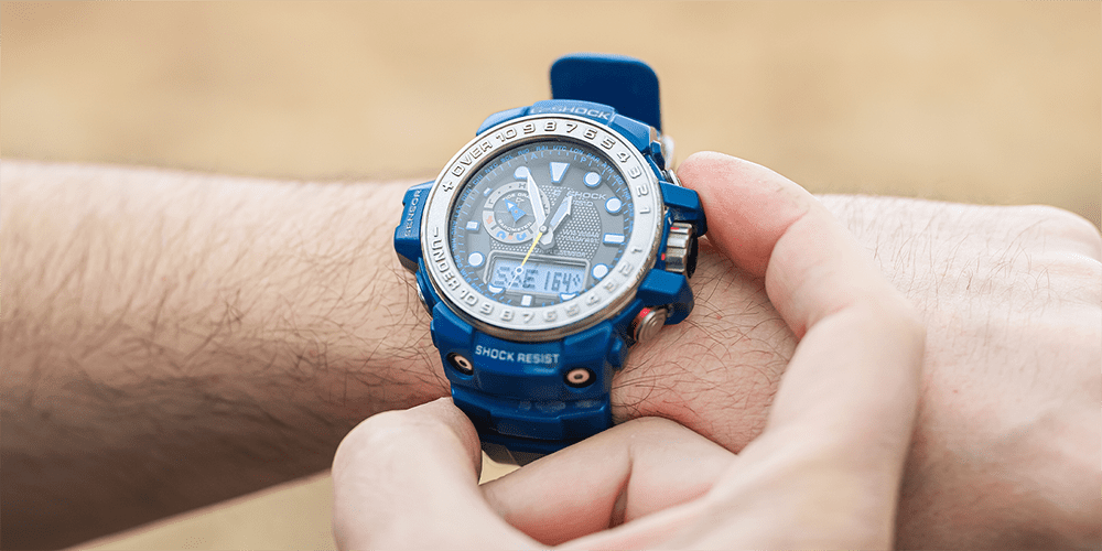 History of Solar Watches Casio G Shock Blue Solar Timepiece