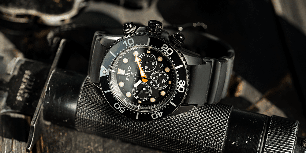 History of Solar Watches Seiko Prospex Black Diver Solar Timepiece