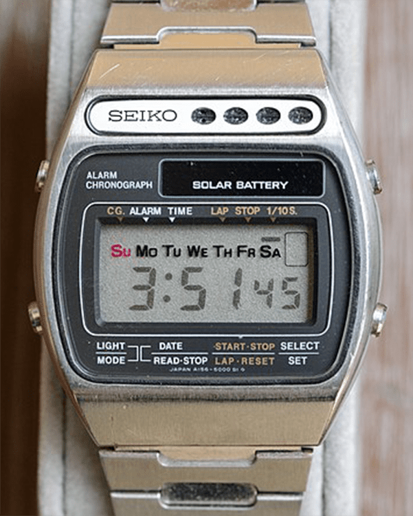 Seiko LCD Solar Alarm Chronograph (via wikipedia)