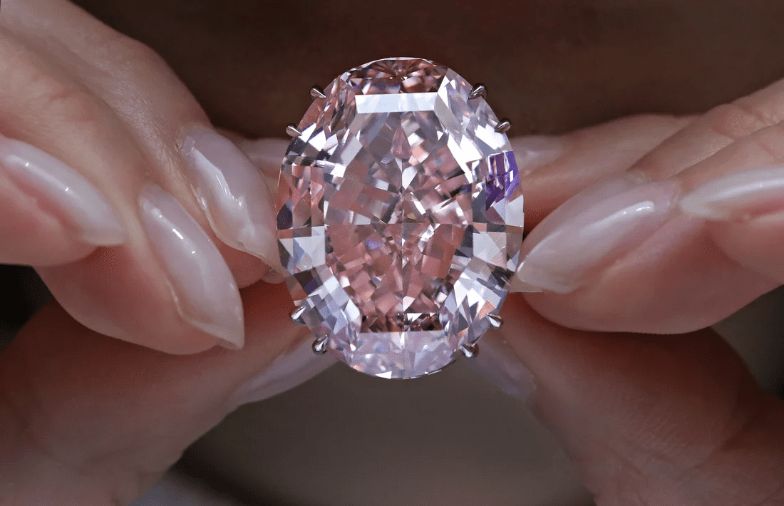 Image showcasing famous "Pink Star" diamond via NPR