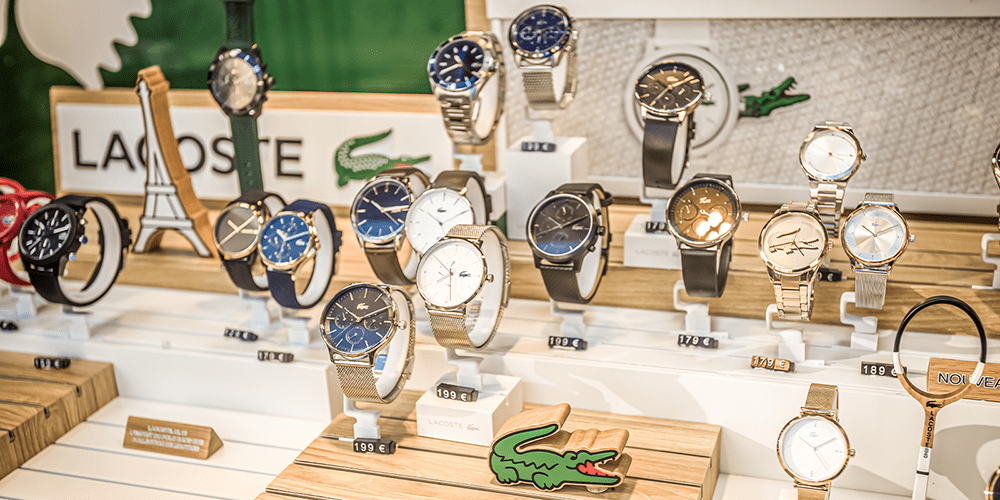 Lacoste Watches on Display