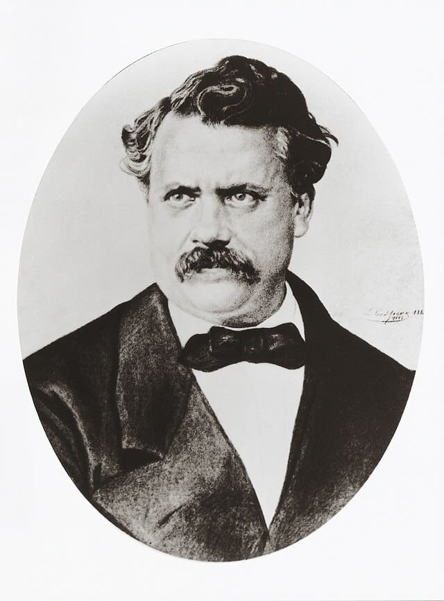 Vintage black and white image of Louis Vuitton