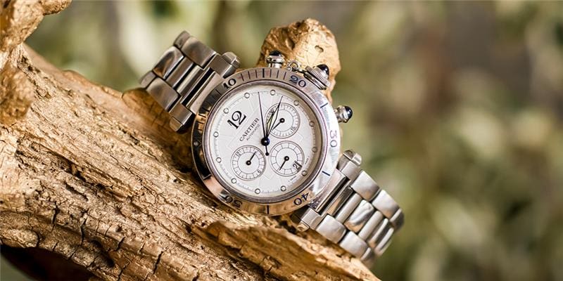 Cartier Watch Repair Services Restored Timepiece Displayed on Tree