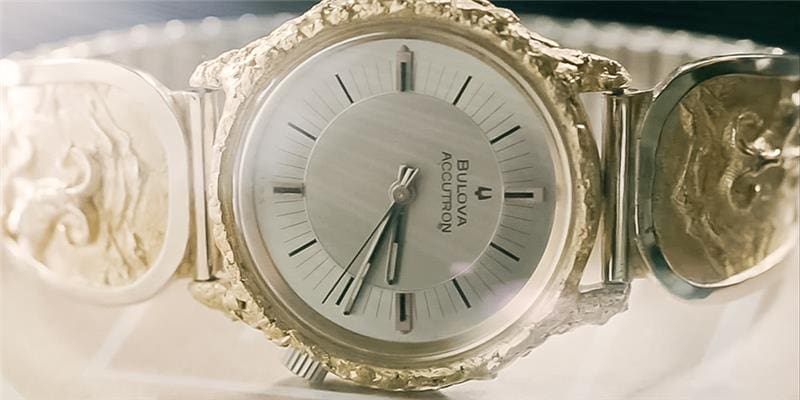 Restored Bulova Accutron Watch Timepiece Displayed for Authorized Services