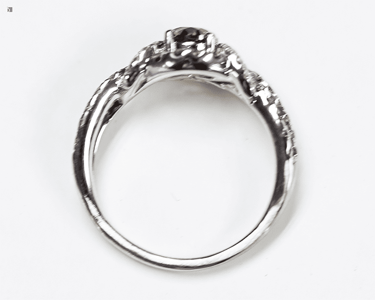After #180 Flat View of LeVian Chocolate Diamond Ring Restored by Master Jewelers