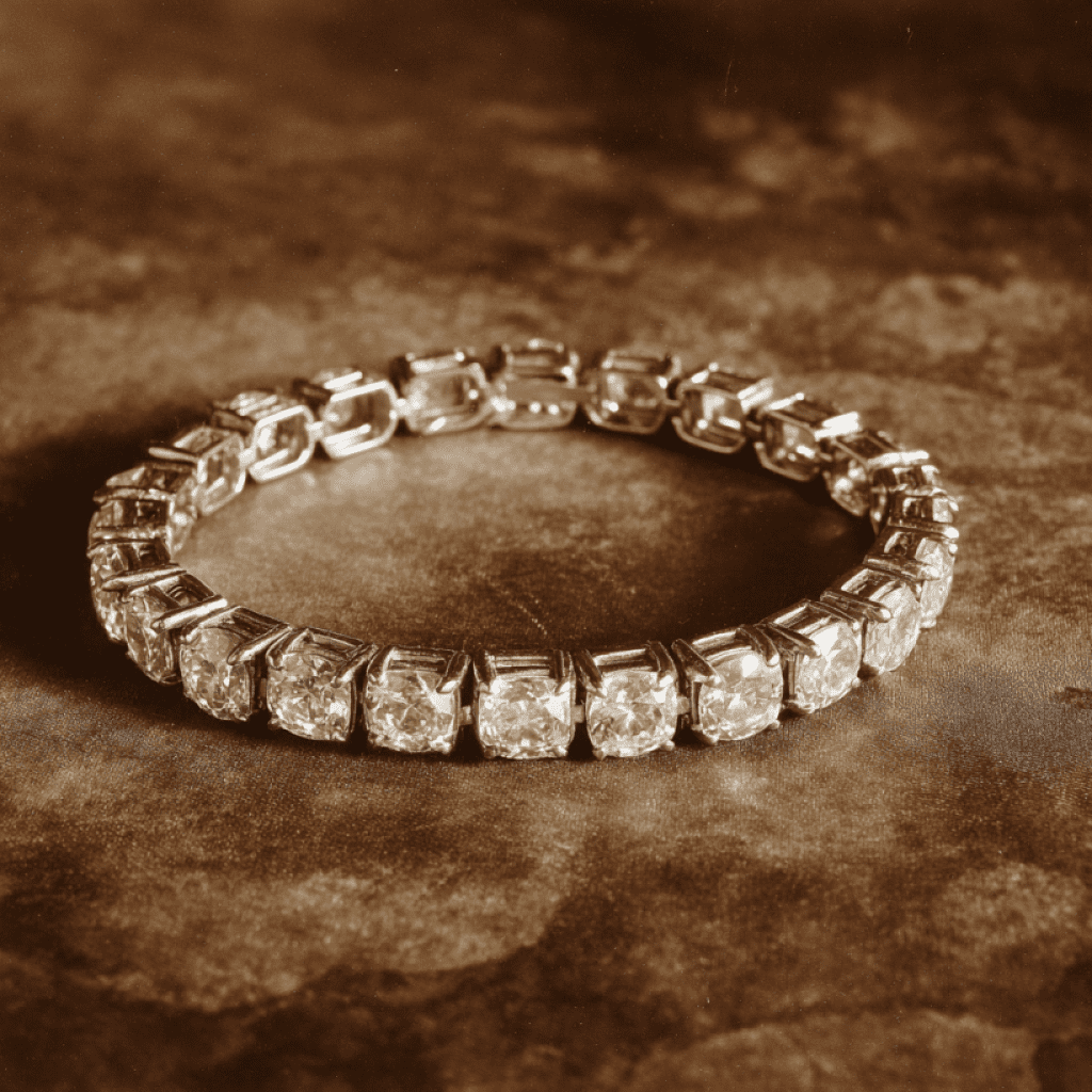 Image showcasing vintage tennis bracelet
