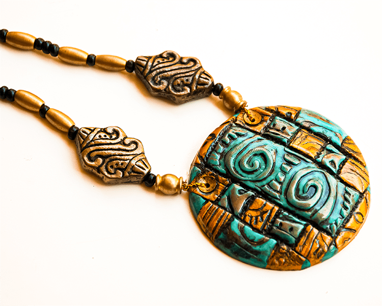 Egyptian gold turquoise necklace Ancient Egypt fashion handmade jewellery