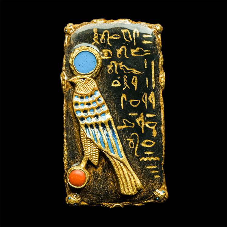 Horus Gor polymer clay handmade pendant jewelry Ancient Egypt