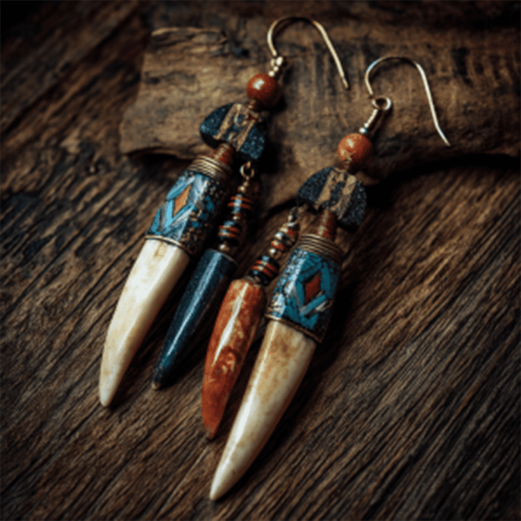 Native American Bone Earrings