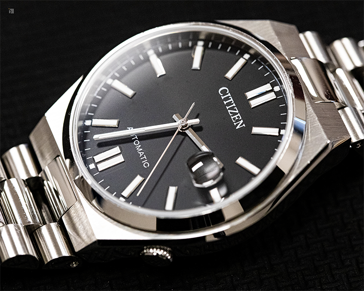 After #184 Angled Close Up of Citizen Automatic Watch After Professional Watch Crystal Replacement