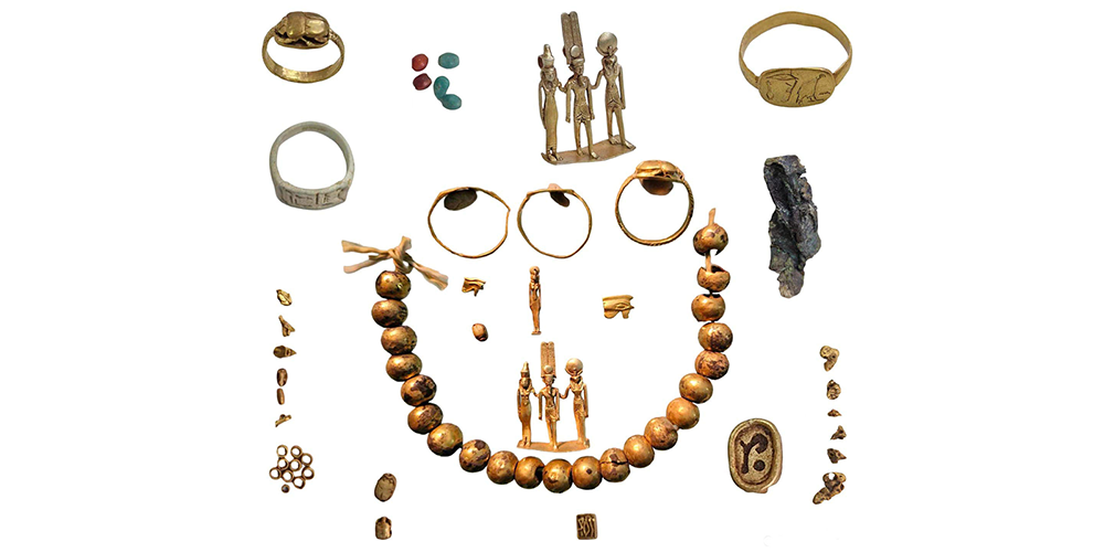 2,500-year-old Dynasty 26 Jewelry Hoard at Karnak Temple