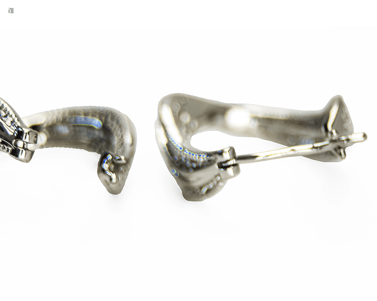 Before #186 Close Up Front View of Earrings Missing a Hoop Wire