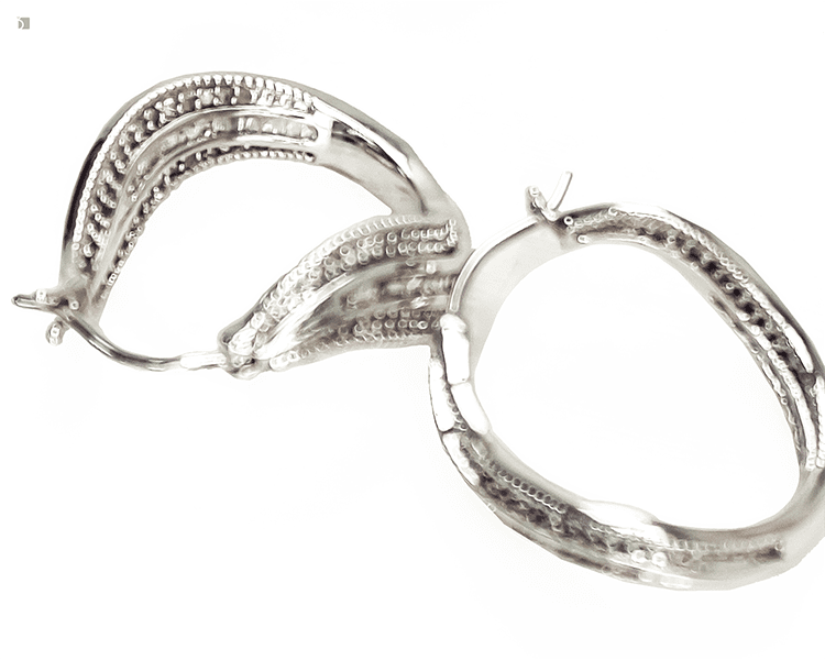 After #186 View of Pair of Earrings Restored by Master Jewelers Work