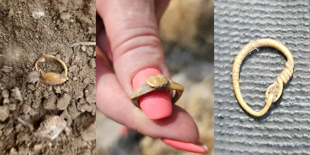 Roman-Era Gold Earrings and Ring Jewelry Found at Hippos