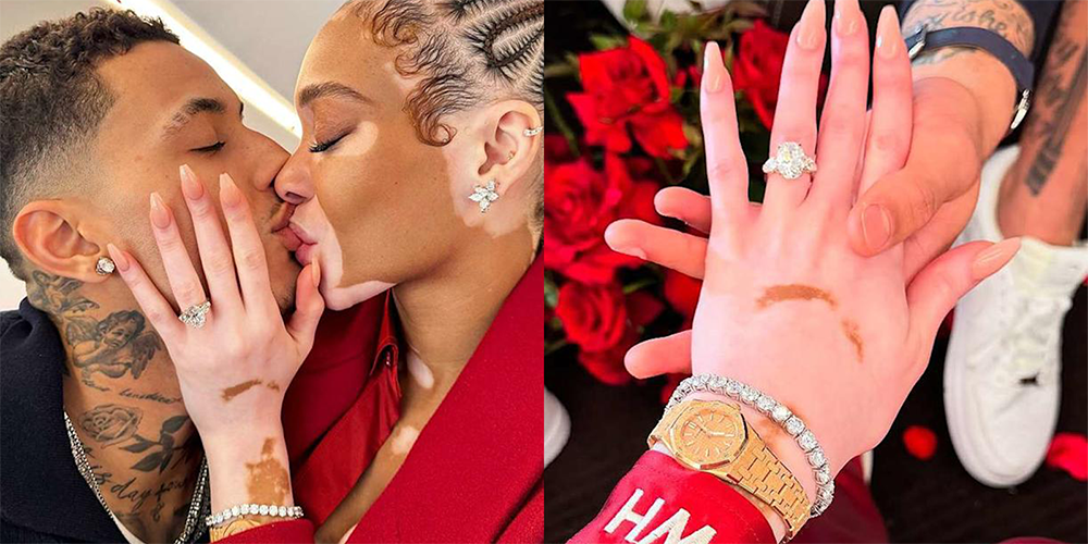 Winnie Harlow & Kyle Kuzma Engagement Ring Proposal via AOL
