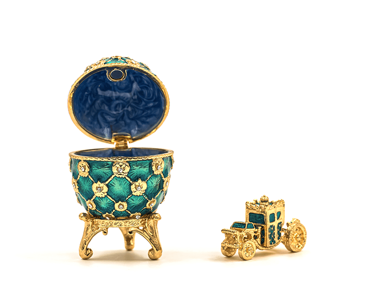 Fabergé Eggs Replica Jewelry Surprise Open with Miniature Car