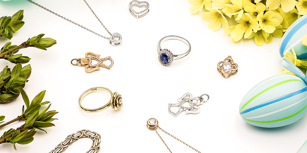 Restored and Repaired Jewelry Pieces Displayed with Spring Pieces