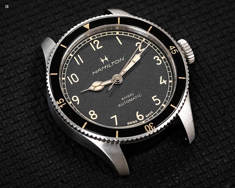 After #189 Side View of Hamilton Khaki H762050 Aviation Pilot Pioneer Repaired by Authorized Watch Services