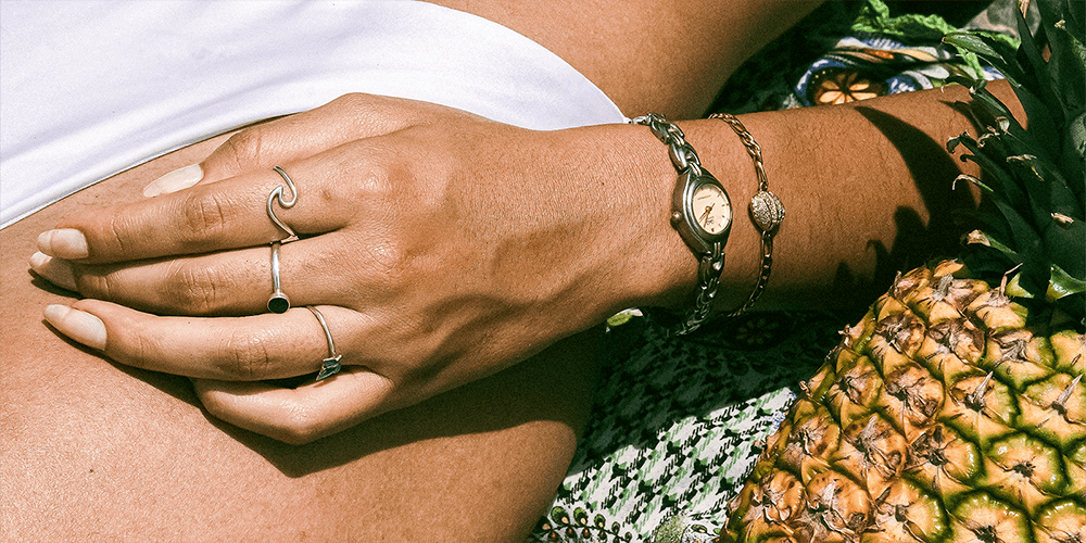 Fine Jewelry and Watch Worn at the Beach