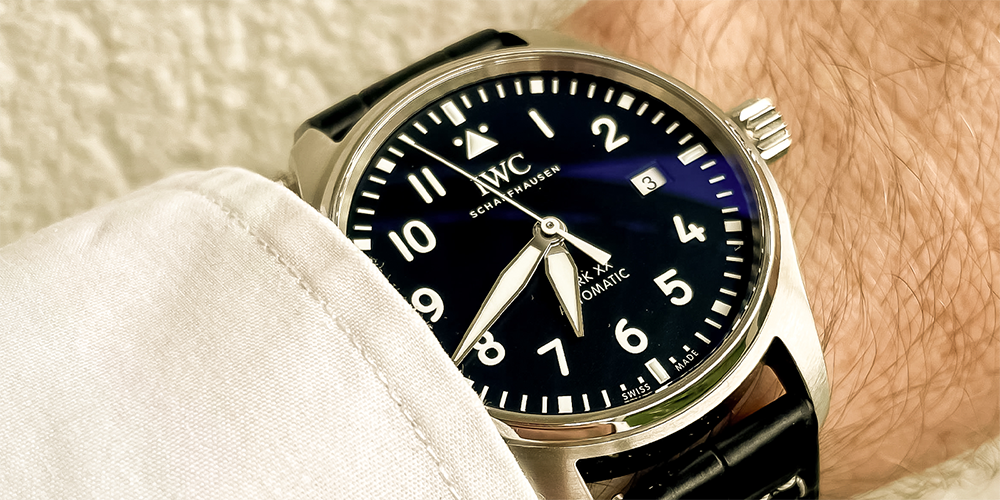Serviced IWC Schaffhausen Watch Timepiece on Man's Wrist
