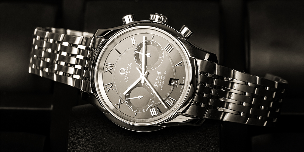 Serviced Omega De Ville Co-Axial Chronometer Watch Timepiece on Display