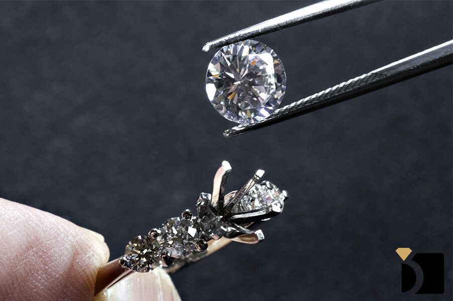 Ring Prong Repair Image Showcasing Ring that Needs Prong Repair for Loose Stone